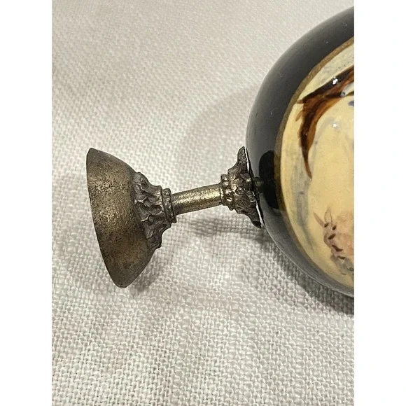 Vintage Russian Hand Painted Lacquer Egg Winter Orthodox Church Signed Usov - Picture 7 of 16